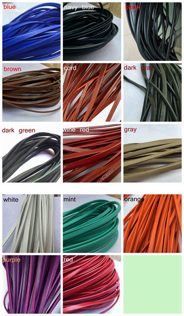 JMYカスタムジュエリー本物のカウフラットレザーロープ JMY Custom Jewelry Genuine Cow Flat Leather Rope