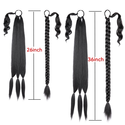 Alileader Recommend 26inch Long Straight Heat Temperature Fiber Hairpiece Synthetic Braided Ponytail Extension Supplier, Supply Various Alileader Recommend 26inch Long Straight Heat Temperature Fiber Hairpiece Synthetic Braided Ponytail Extension of High Quality