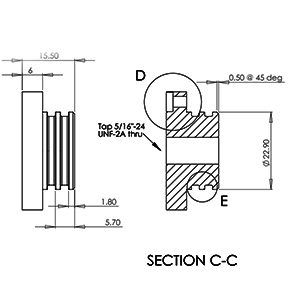 Ranura de mecanizado Machining groove
