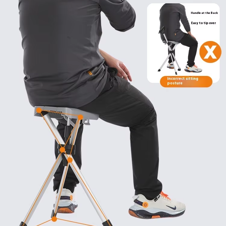 One-Key Switch Anti-Slip Aluminum Alloy Folding Stool Multi-Functional Outdoor Chair for Mountaineering & Rehabilitation Therapy3 One-Key Switch Anti-Slip Aluminum Alloy Folding Stool Multi-Functional Outdoor Chair for Mountaineering & Rehabilitation Therapy3