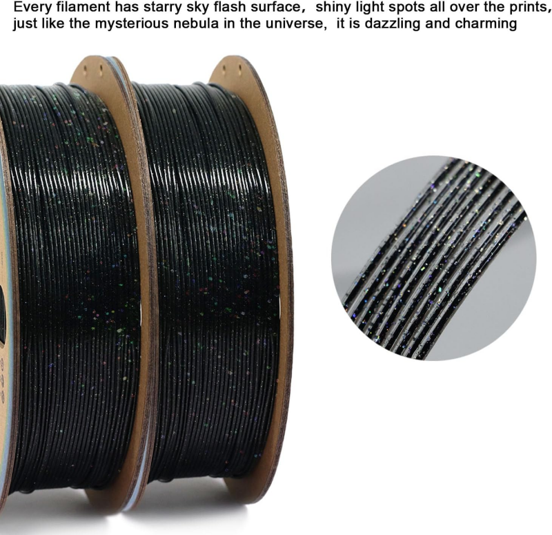 PLA Filament 1.75mm Galaxy Black PLA Filament 1.75mm Galaxy Black
