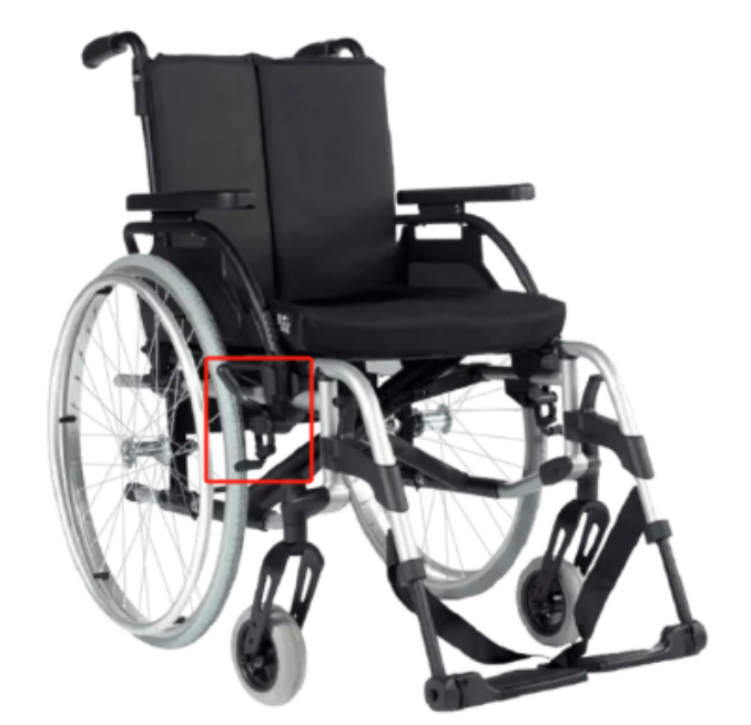 Springless Aluminum Wheelchair Brake Springless Aluminum Wheelchair Brake