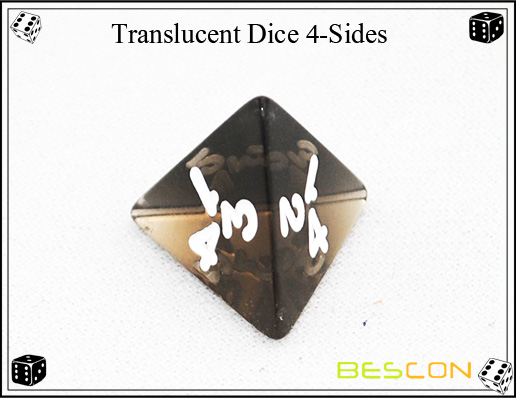 Translucent Dice 4-Sides Translucent Dice 4-Sides
