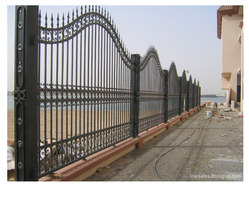 raw iron fence