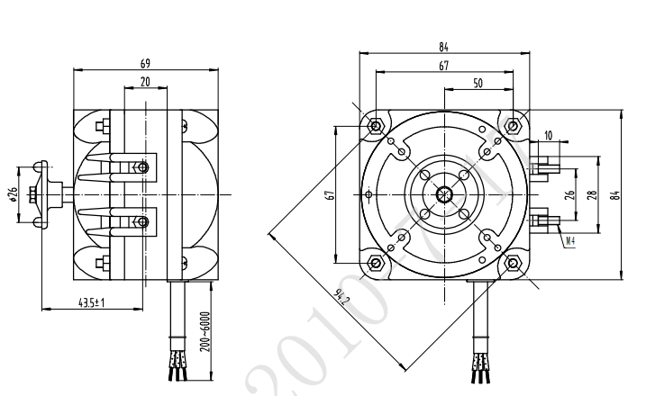 Steel stator anti-rust steel shaded pole induction motor / water-cooling motor