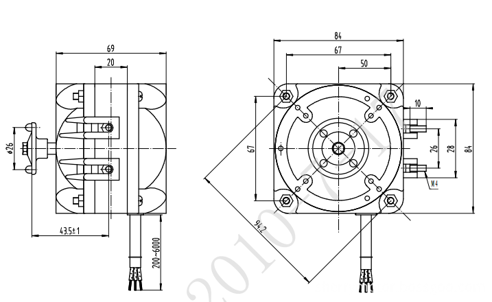 Steel stator anti-rust steel shaded pole induction motor / water-cooling motor