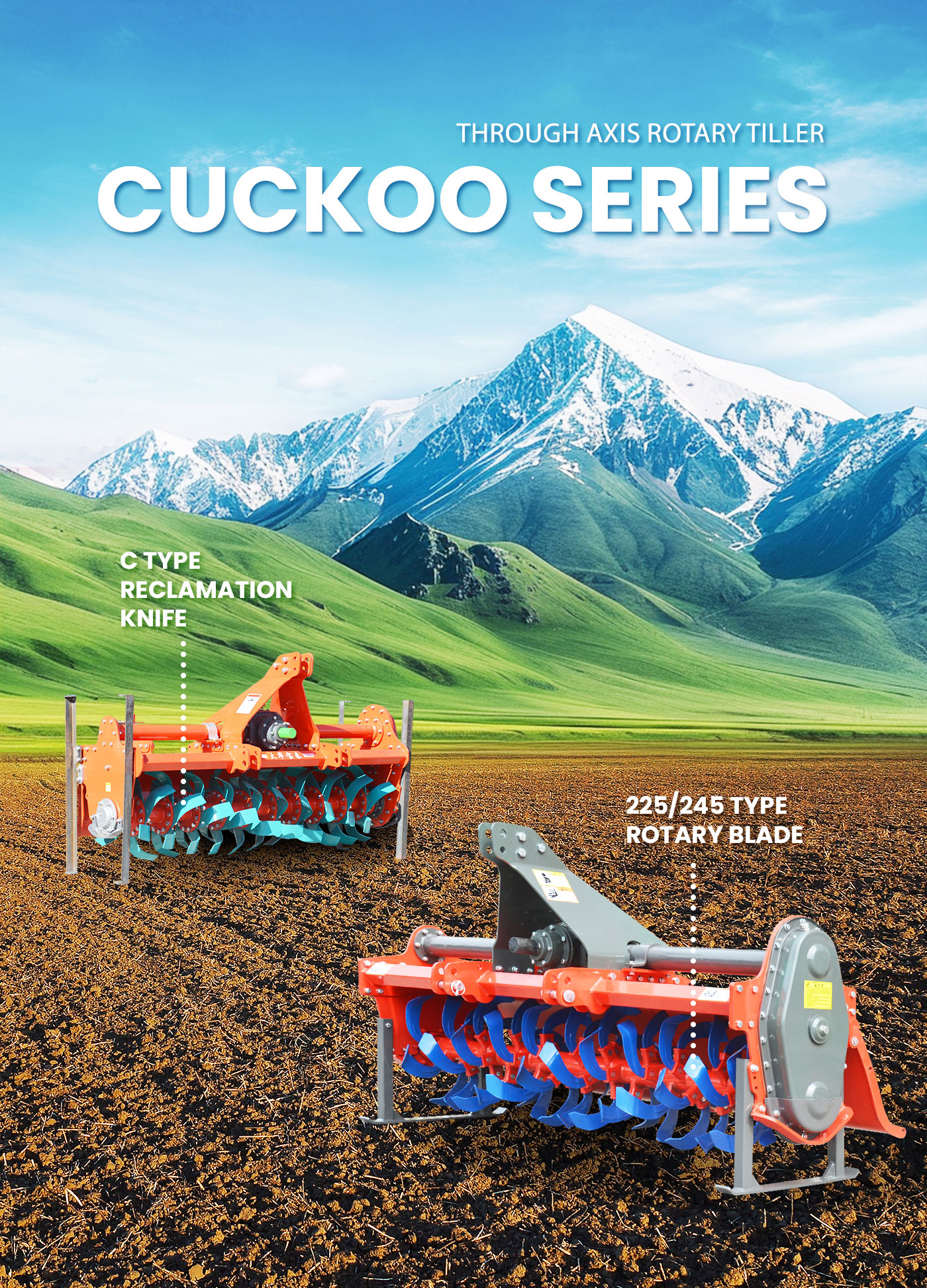 Cuckoo Series Through axis rotary tiller Cuckoo Series Through axis rotary tiller