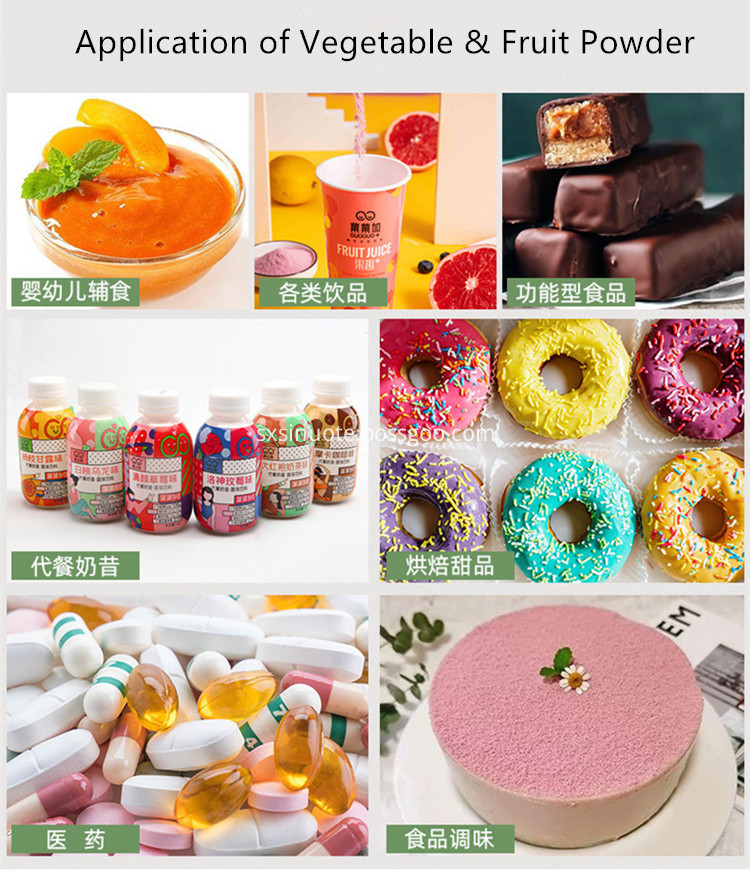 Application Of Vegetable Fruit Powder Application Of Vegetable Fruit Powder