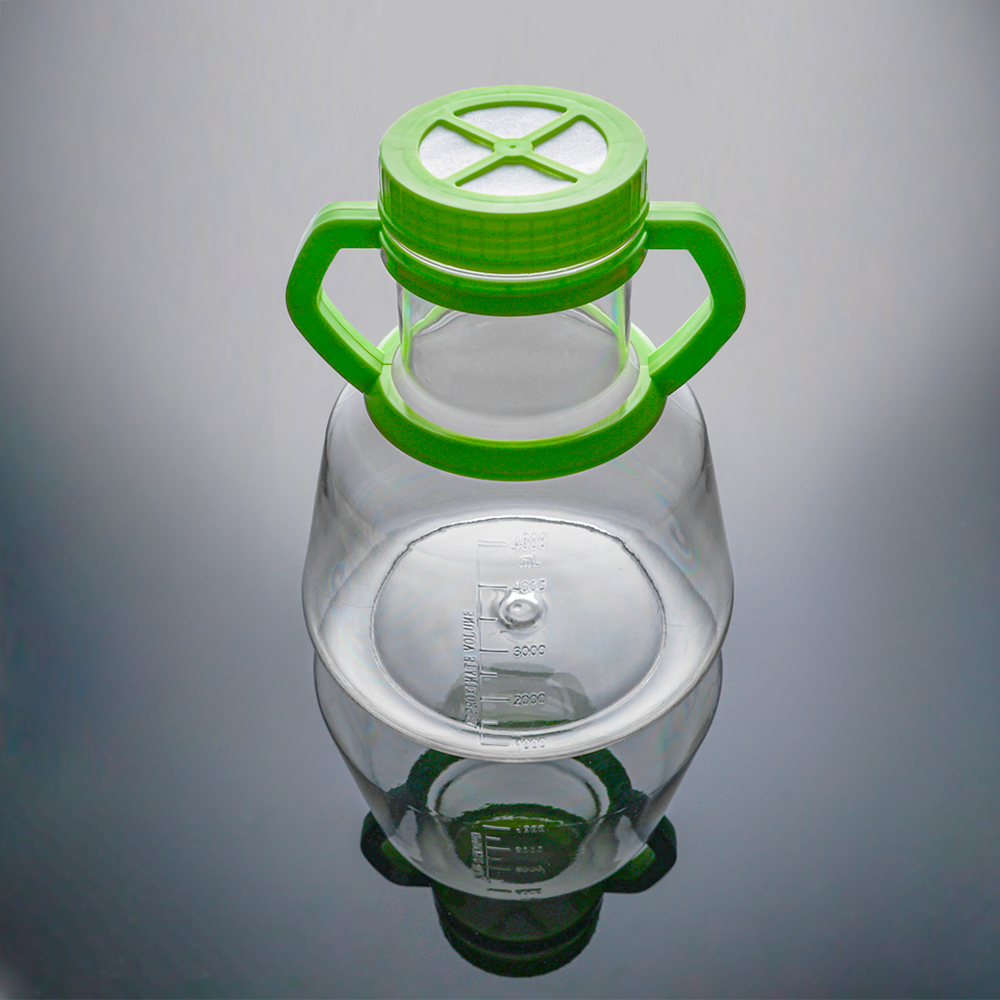 5L Erlenmeyer Cell Shaker Flask with Plain Bottom
