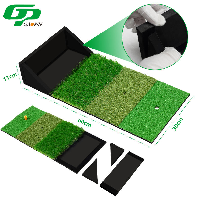 Indoor Outdoor Golf Hitting Mat with Tee Holes 3 Grass Lengths Durable Turf Non Slip Base Large Ball Container Golf Practice Mat Indoor Outdoor Golf Hitting Mat with Tee Holes 3 Grass Lengths Durable Turf Non Slip Base Large Ball Container Golf Practice Mat