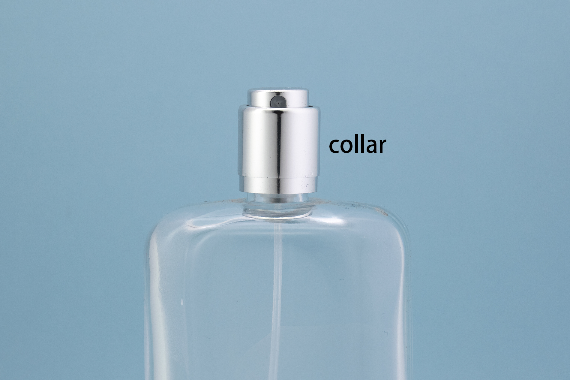 FEA15 shiny silver crimp pump with collar and aluminum cap FEA15 shiny silver crimp pump with collar and aluminum cap