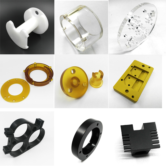 Échantillons d'usinage de pièces en plastique Samples of machining plastic parts