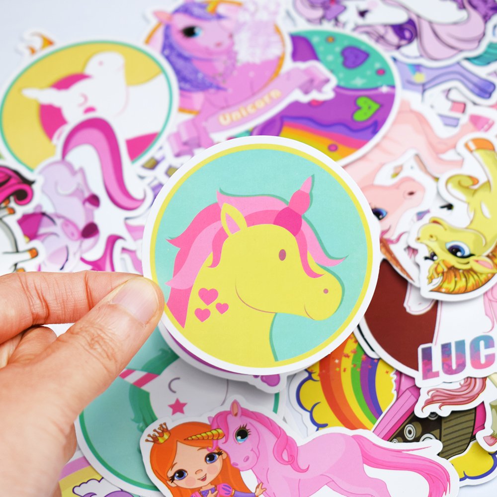Unicorn Waterproof Vinyl Stickers 2 Unicorn Waterproof Vinyl Stickers 2