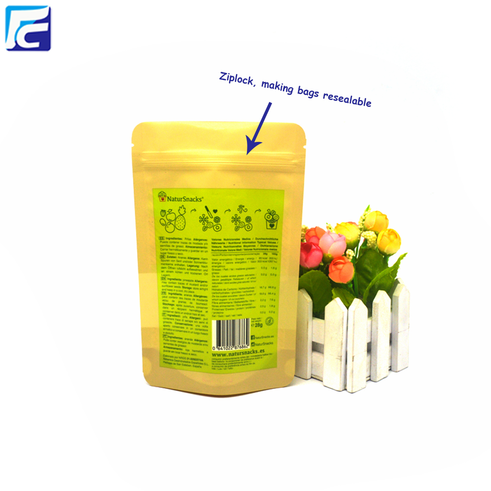 Saco Matte de plástico personalizado Food Grade Custom Printing Plastic Matte Bag