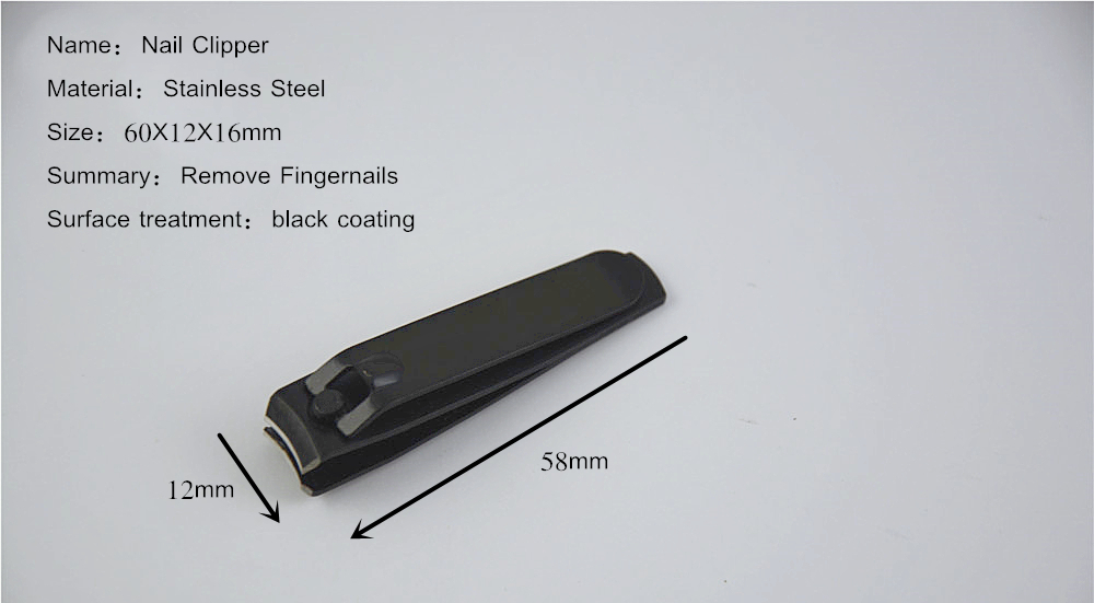 Cortauñas negro Black Nail Clippers