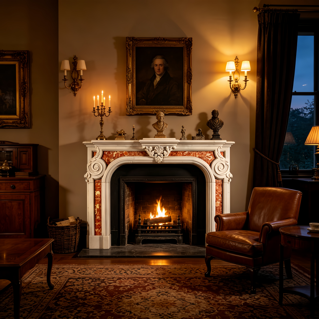 Antique-Style-Stone-Fireplace-Surround-With-Intricate-Carvings Antique-Style-Stone-Fireplace-Surround-With-Intricate-Carvings