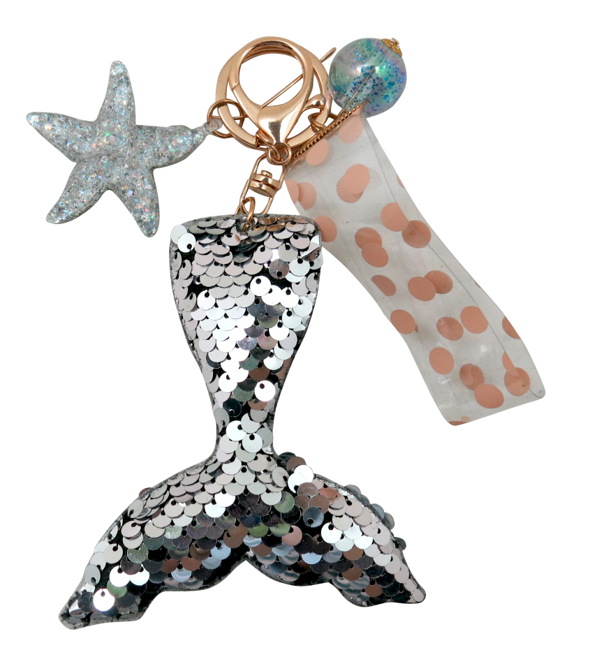 Mermaid Tail Sequin Key Chain 1 Mermaid Tail Sequin Key Chain 1