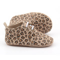 Neuer Entwurf handgemachte Leopard-Baby-Oxford-Schuhe