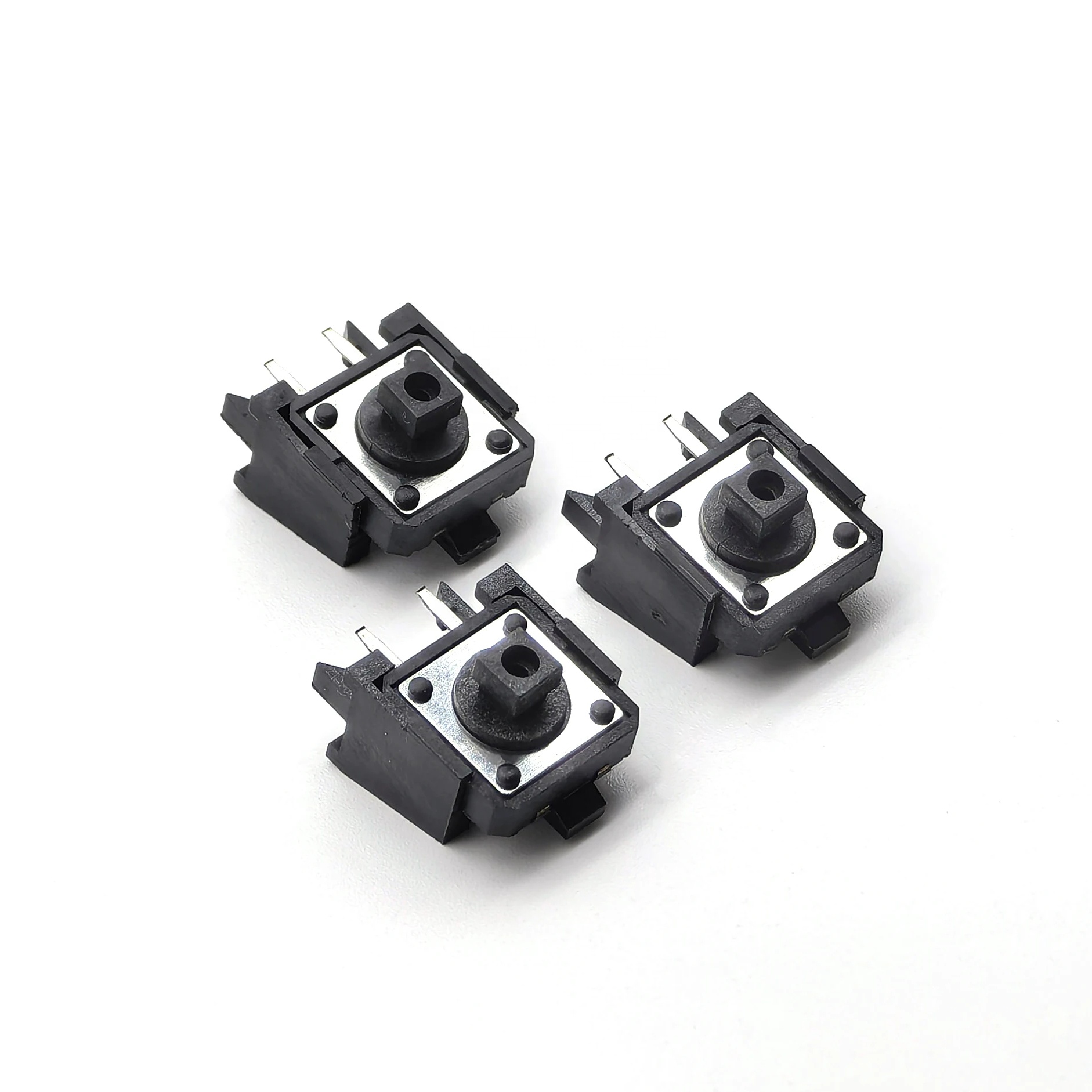 TACT SWITCH 12X12mm 4P Right Angle DIP H5mm Black Handle TACT SWITCH 12X12mm 4P Right Angle DIP H5mm Black Handle