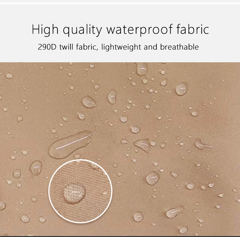 Using waterproof fabric to protect the items inside the bag Using waterproof fabric to protect the items inside the bag
