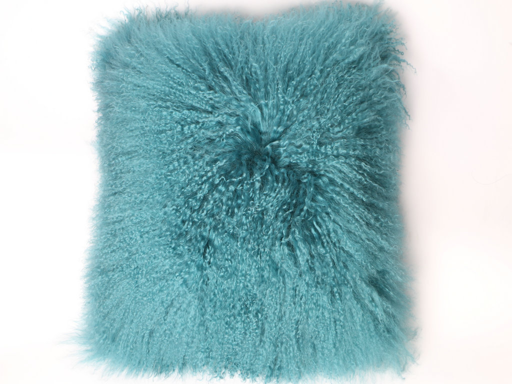 mongolian lamb fur pillow