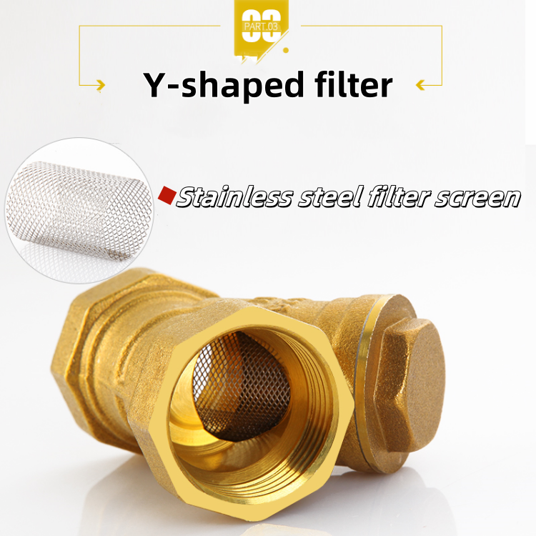 Brass Y Water Filter Brass Y Water Filter