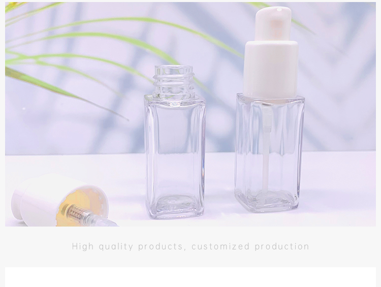 Sqaure Lotion Pump Clear Bottle Sqaure Lotion Pump Clear Bottle