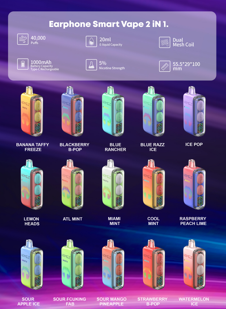AIRMEZ XBEATS 40k puffs 2 in 1 5% AIRMEZ XBEATS 40k puffs 2 in 1 5%