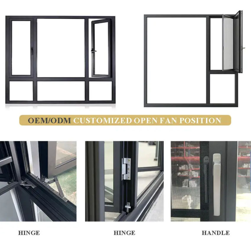 Aluminum casement windows Aluminum casement windows