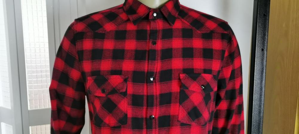 Men's 100% Cotton Red And Black Checked Shirt Men's 100% Cotton Red And Black Checked Shirt