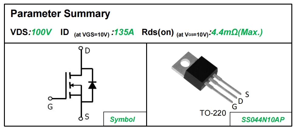 YZPST-SS044N10AP TO-220 YZPST-SS044N10AP TO-220
