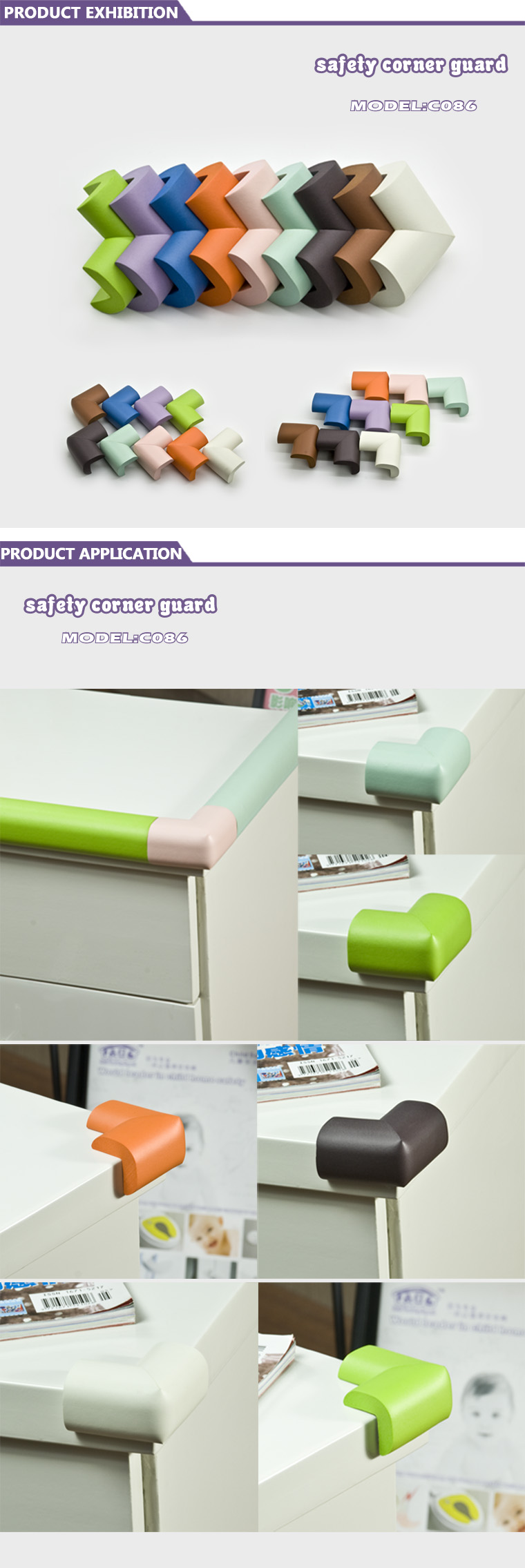 Çok Renkli Masa Köşesi Çocuk Güvenlik Görevlisi Multi Color Table Corner Child Safety Guard