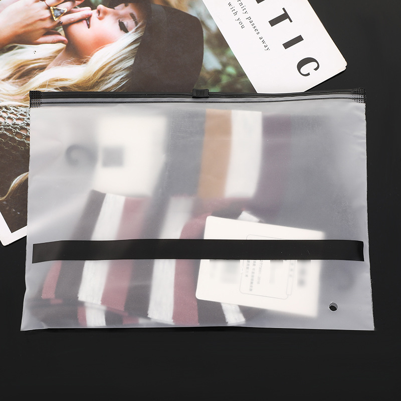 plastic matte ziplock bag with black zipper plastic matte ziplock bag with black zipper