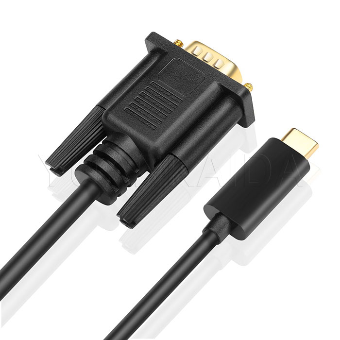 USB-C to VGA Male Adapter Cable Converter 