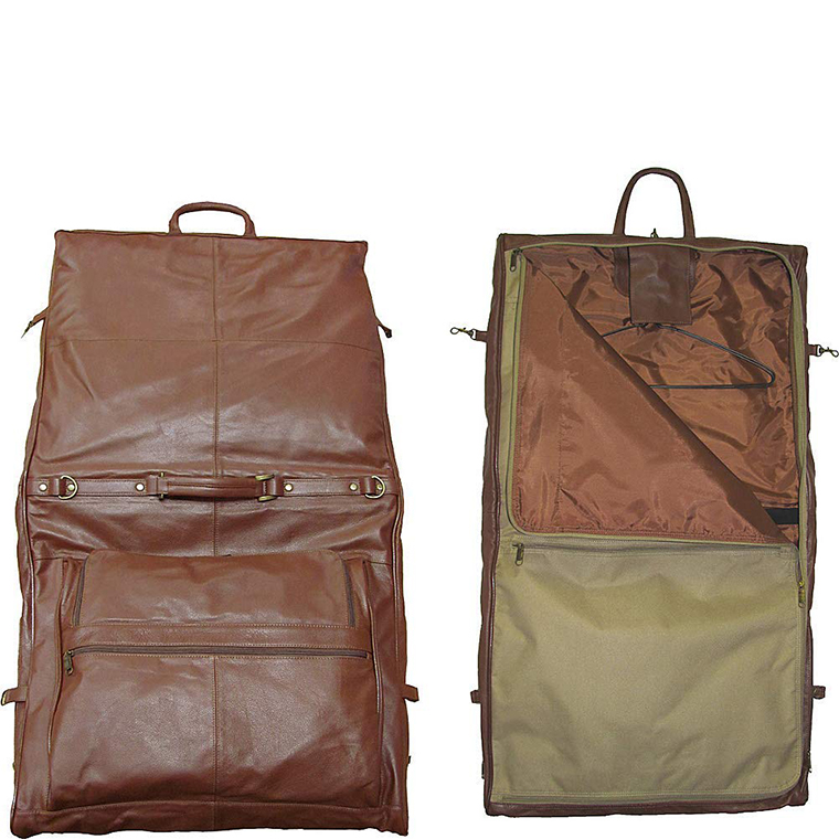 Saco De Vestuário De Couro Leather Garment Bag