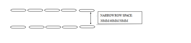 Single double row planter (planting one time as following) Single double row planter (planting one time as following)