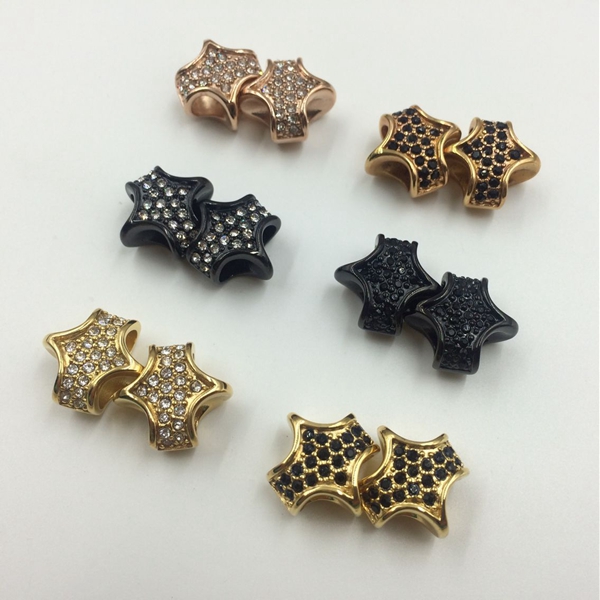 ハイグレードCZストーンレザーブレスレット四角いチャーム High Grade CZ Stone Leather Bracelet Quadrangular Charms