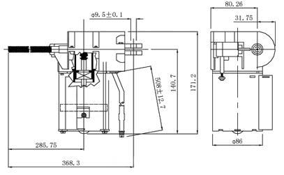 86YD1006 ac linear actuator/ dimension