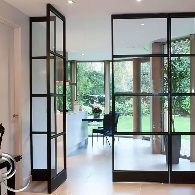Aluminum Casement Door Aluminum Bifold Glass Door Interior Panoramic Folding Partition Doors