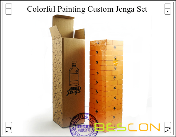 Pintura colorida personalizada Jenga Set Colorful Painting Custom Jenga Set