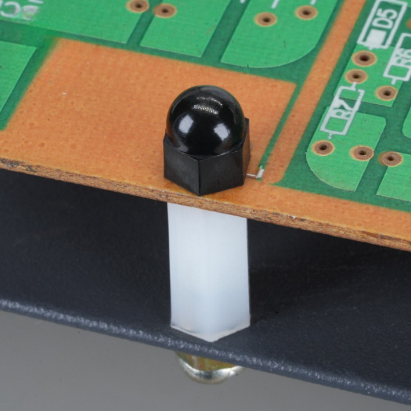 White Black PA66 Nylon Plastic Hex Domed Cap Nut (4) White Black PA66 Nylon Plastic Hex Domed Cap Nut (4)