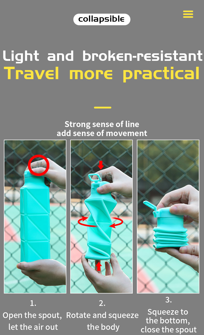 foldable water bottle MFZ-J016 foldable water bottle MFZ-J016