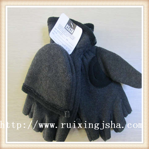 Men fleece flap cut finger gloves Men fleece flap cut finger gloves
