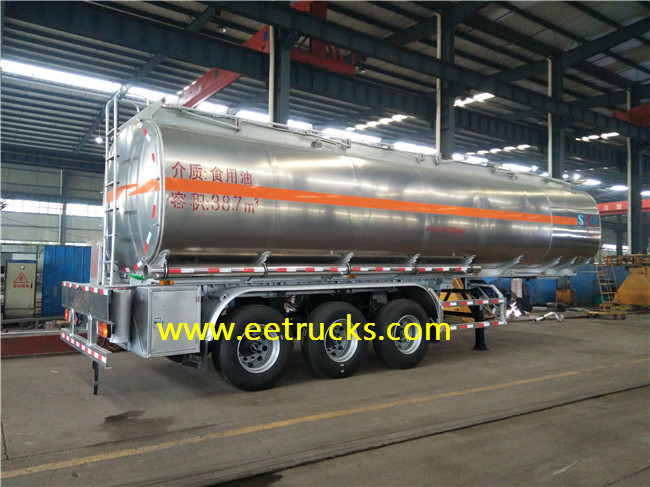 Remorques de réservoir d'huile comestible en acier inox Stainless Steel Edible Oil Tank Trailers