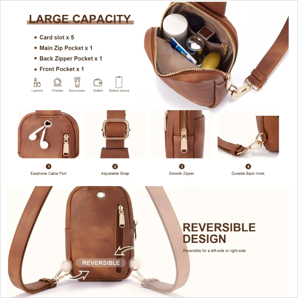 Trendy Single Shoulder Crossbody Bag with Zipper Trendy Single Shoulder Crossbody Bag with Zipper