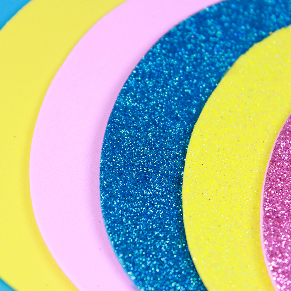 Foglio di schiuma di EVA scintillante di forma d'uovo Egg shape glitter EVA foam sheet