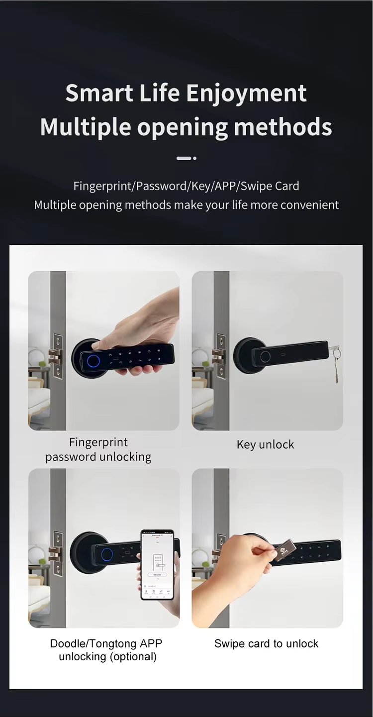 3 Finger print handle door lock 3 Finger print handle door lock