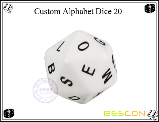 Custom Alphabet Dice 20 Custom Alphabet Dice 20
