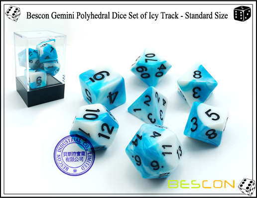 Bescon Gemini Dice Set of Icy Track-1 Bescon Gemini Dice Set of Icy Track-1