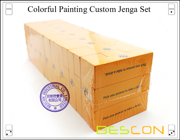 Pintura colorida personalizada Jenga Set-2 Colorful Painting Custom Jenga Set-2